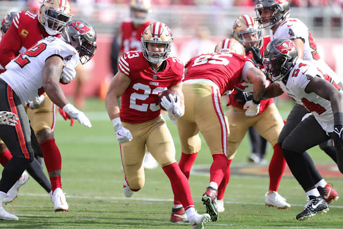 San Francisco 49ers running back Christian McCaffrey